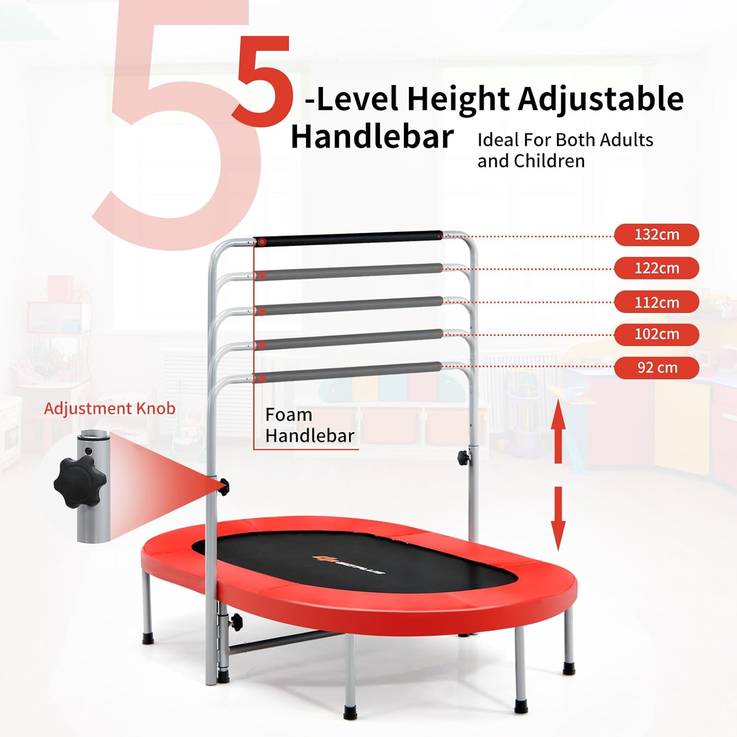 Komforta jump - Dětská zahradní trampolína s nastavitelným madlem