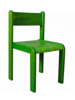 Školní dětská židle celomořená zelená ( vel. 26,30,34,38cm )