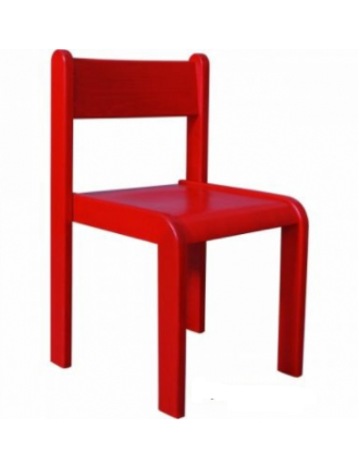 Školní dětská židle celomořená červená ( vel.42,46cm )