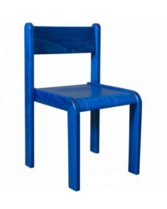 Školní dětská židle celomořená modrá ( vel.42,46cm )