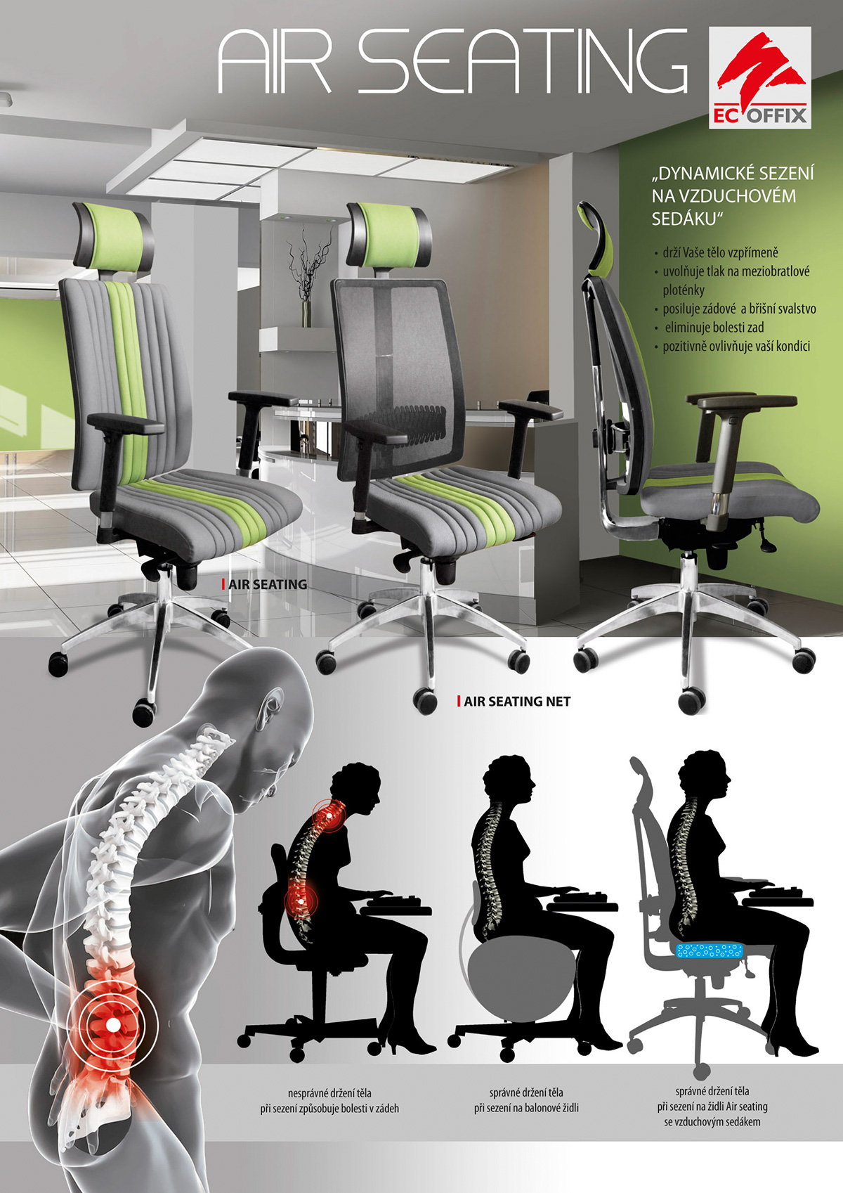 Air Seating - zdravotní křeslo se vzduchovým polštářem