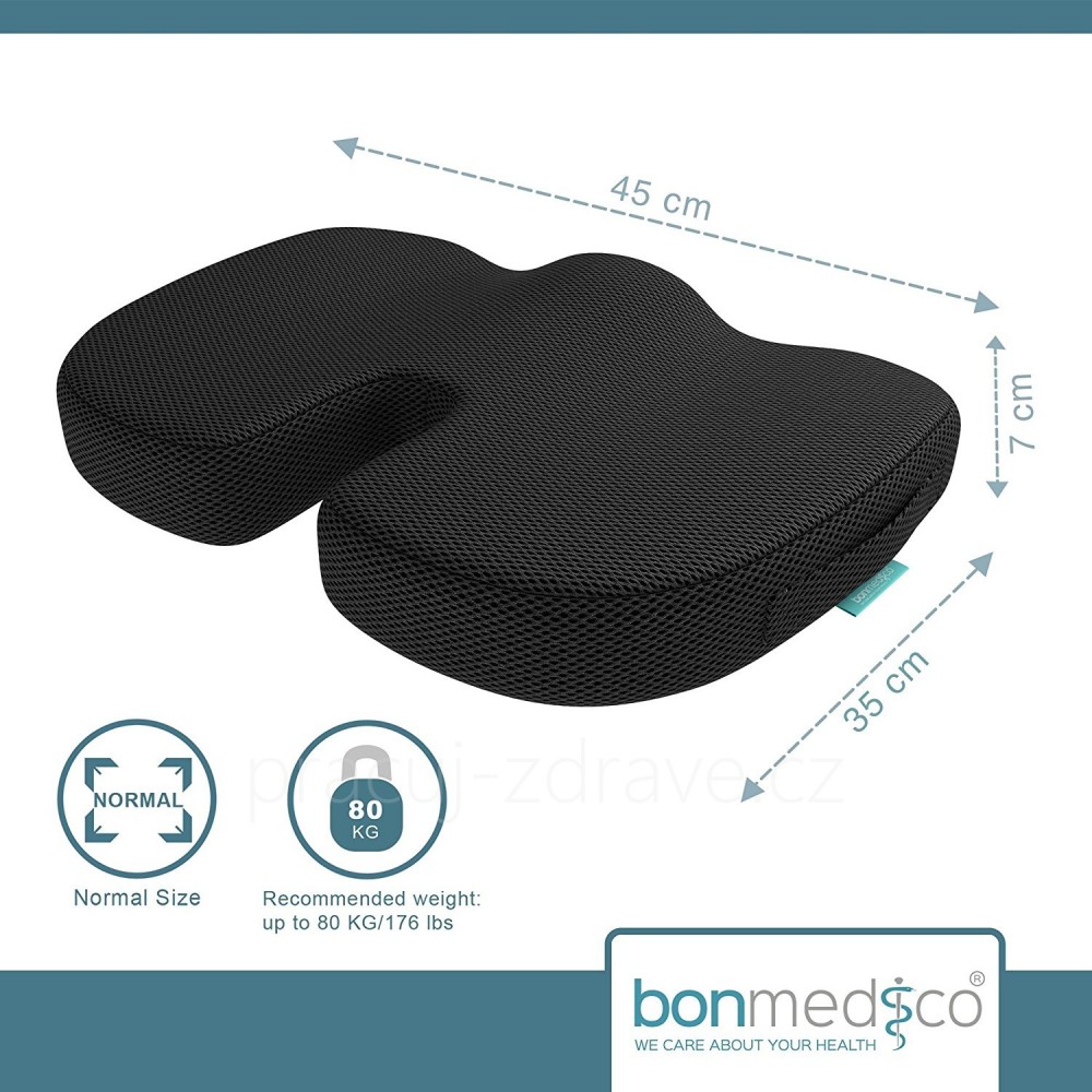 Bonmedico® - Standard terapeutický podsedák z paměťové pěny a gelu