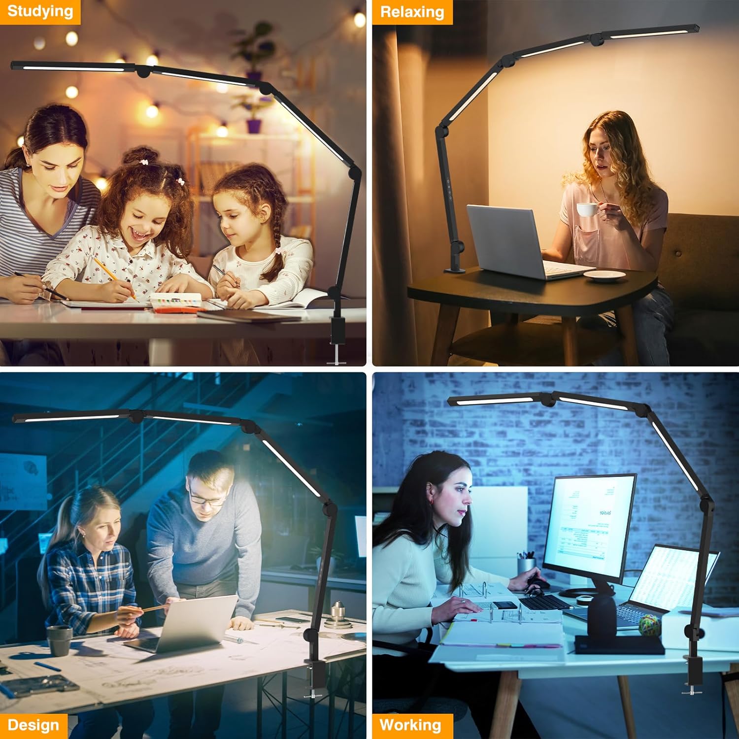 Altona - LED lampa víceúhelníková - flexibilní na 4 sekce, 3 světelné zdroje, 4 teploty barev a 5 stupňů jasu