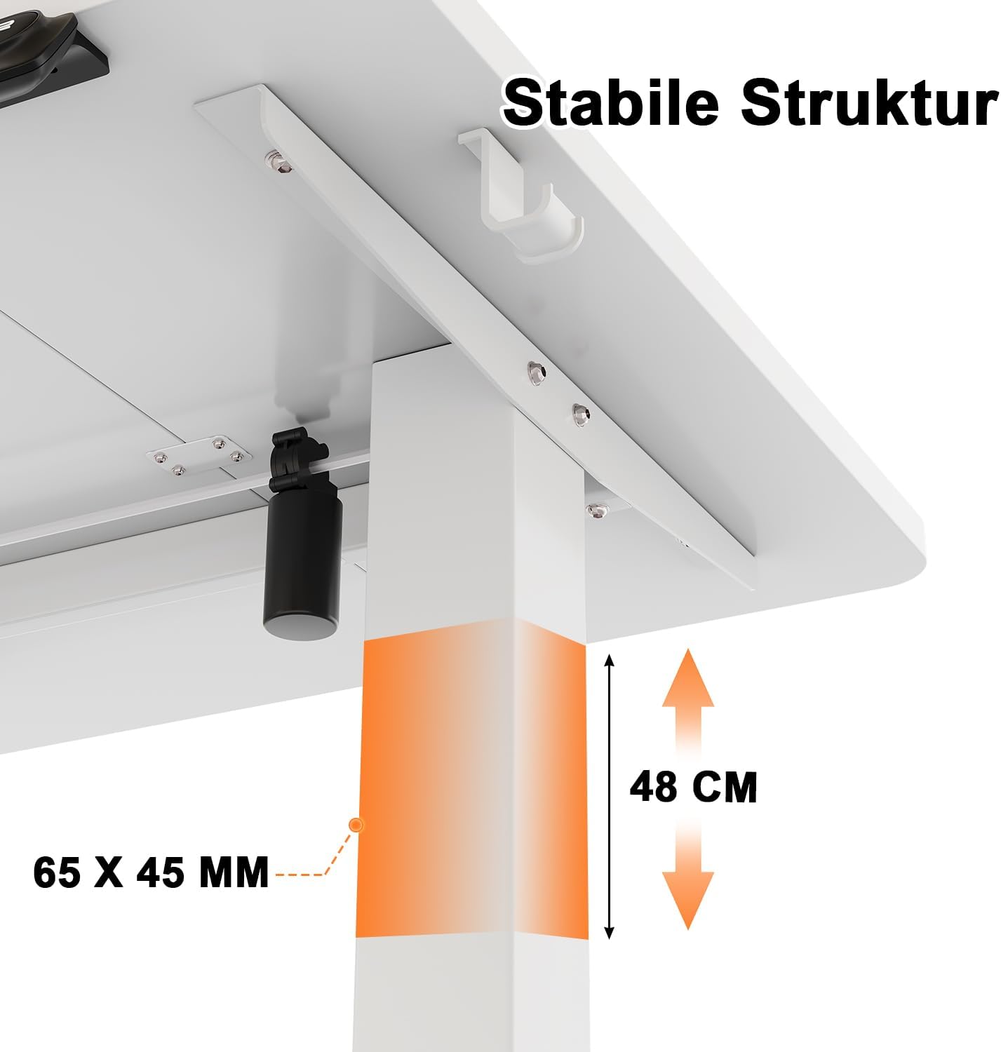 Mic - Výškově nastavitelný psací stůl - elektrický s paměťovou funkcí 140 x 60 cm