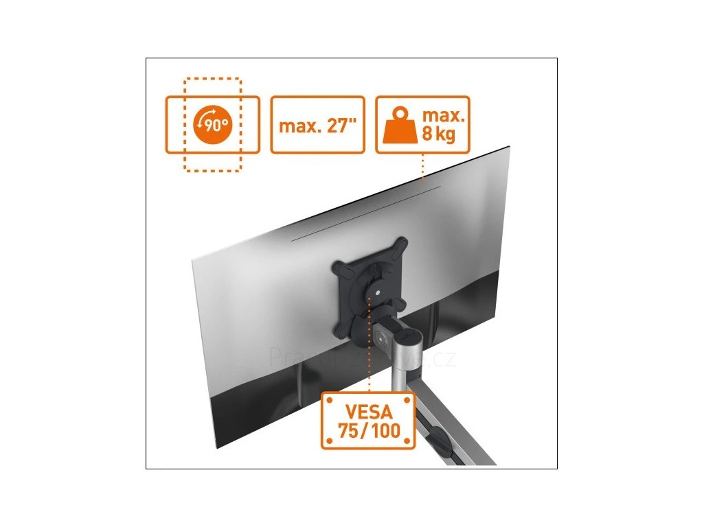 Monitor mount Durable - rameno na jeden monitor, svorka na stůl