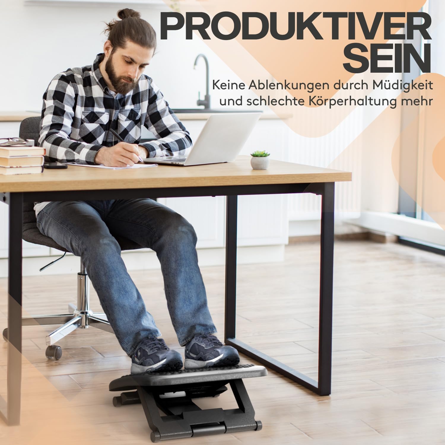 Ergonomická opěrka pod nohy s nastavitelnými výškami