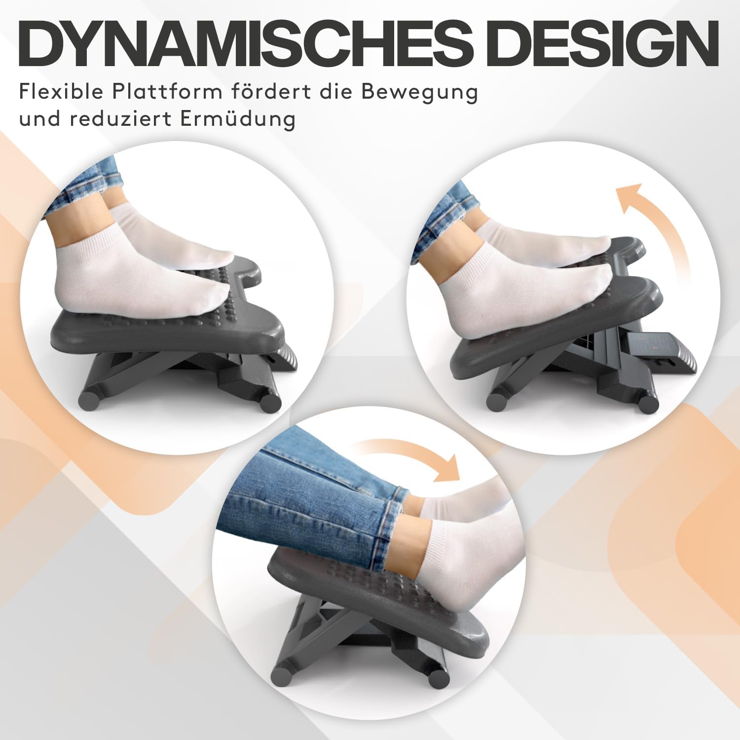 Ergonomická opěrka pod nohy s nastavitelnými výškami