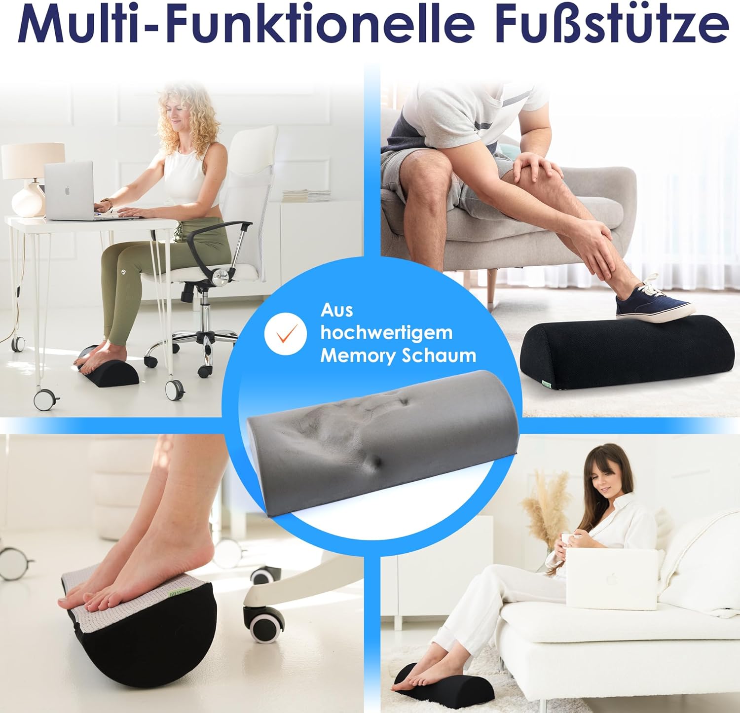 Ergonomická opěrka pod nohy z paměťové pěny