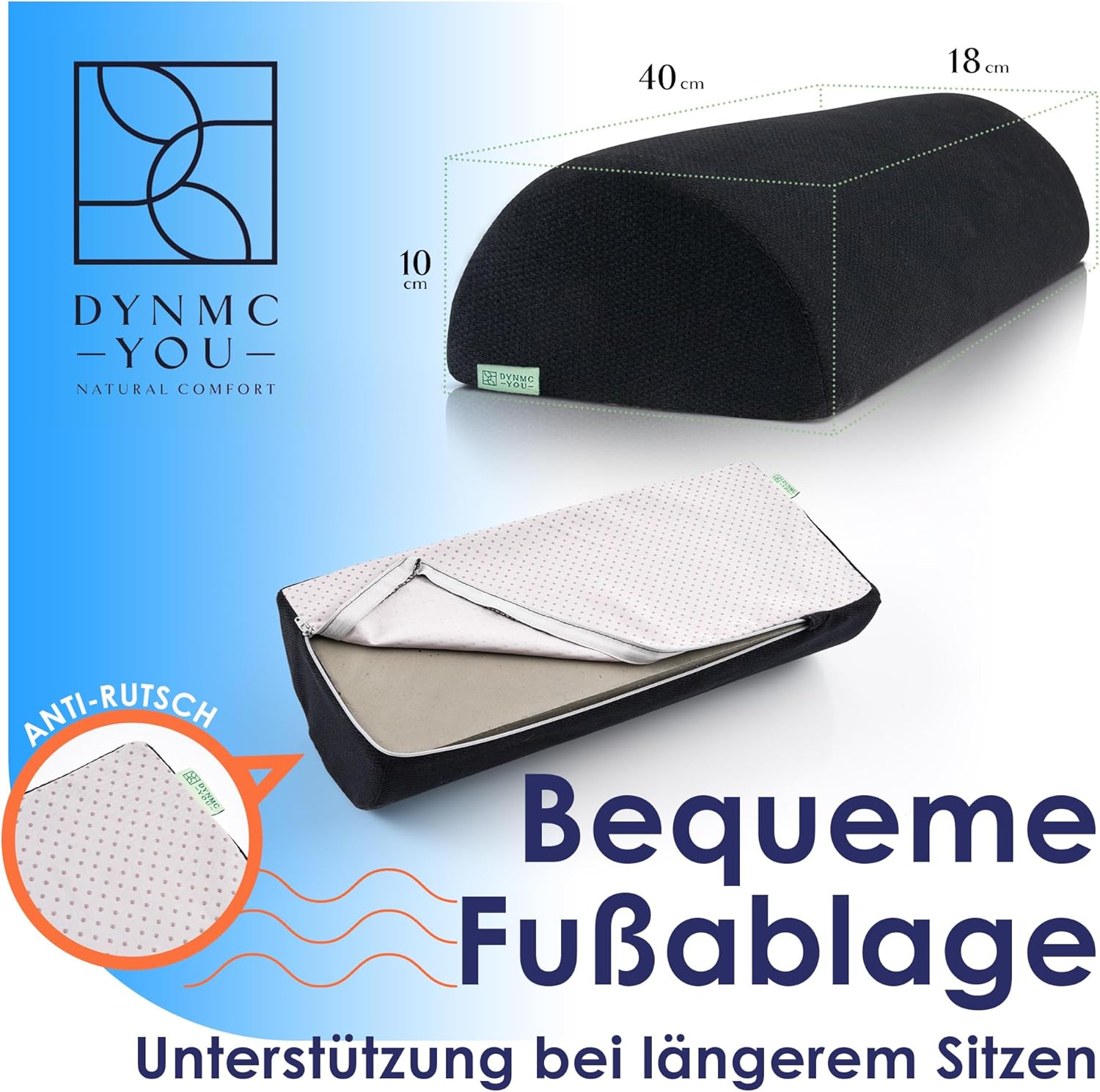 Ergonomická opěrka pod nohy z paměťové pěny