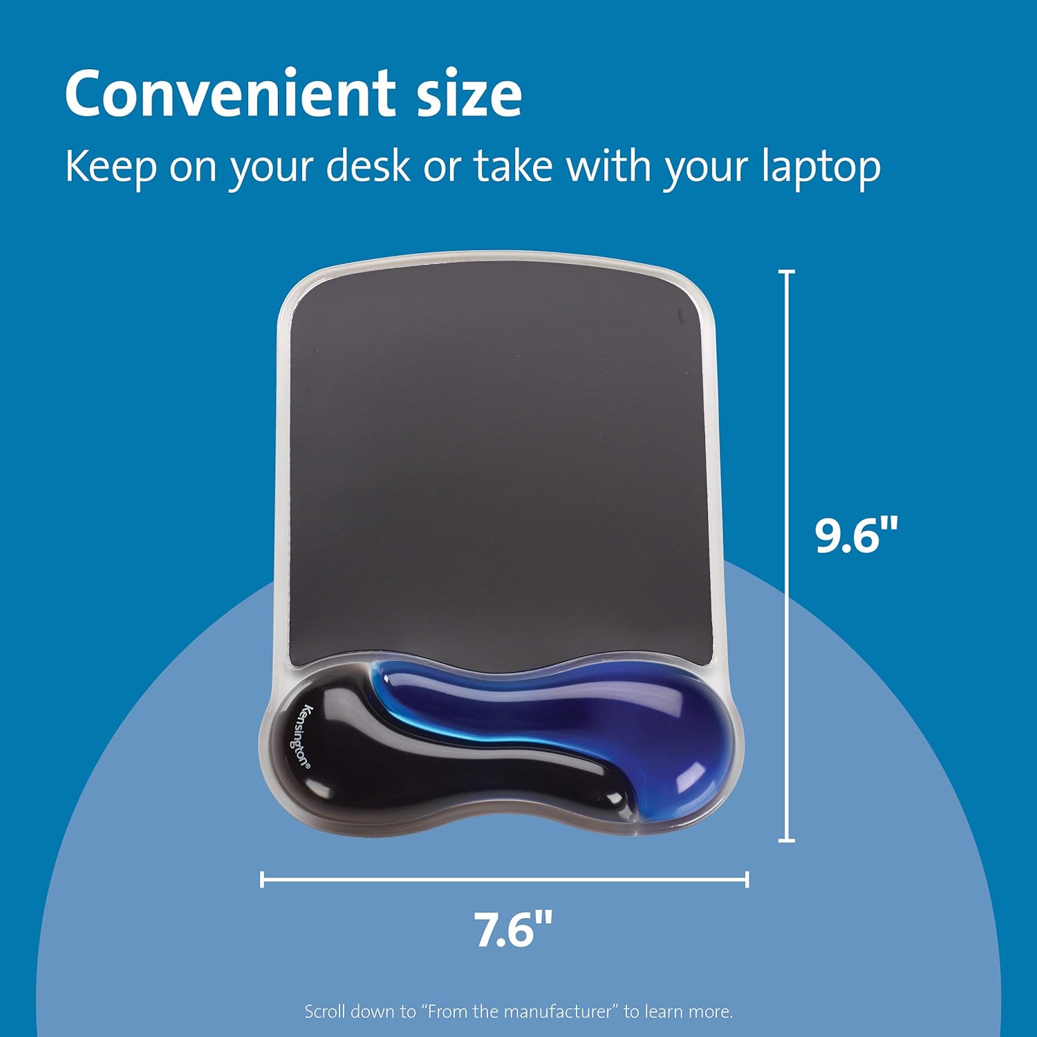Kensington® Duo Gel Mouse Pads - modrá