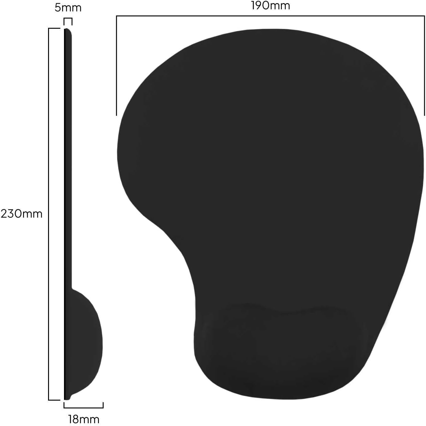 Ocdual - ergonomická podložka pod myš s opěrkou zápěstí s gelovou podporou