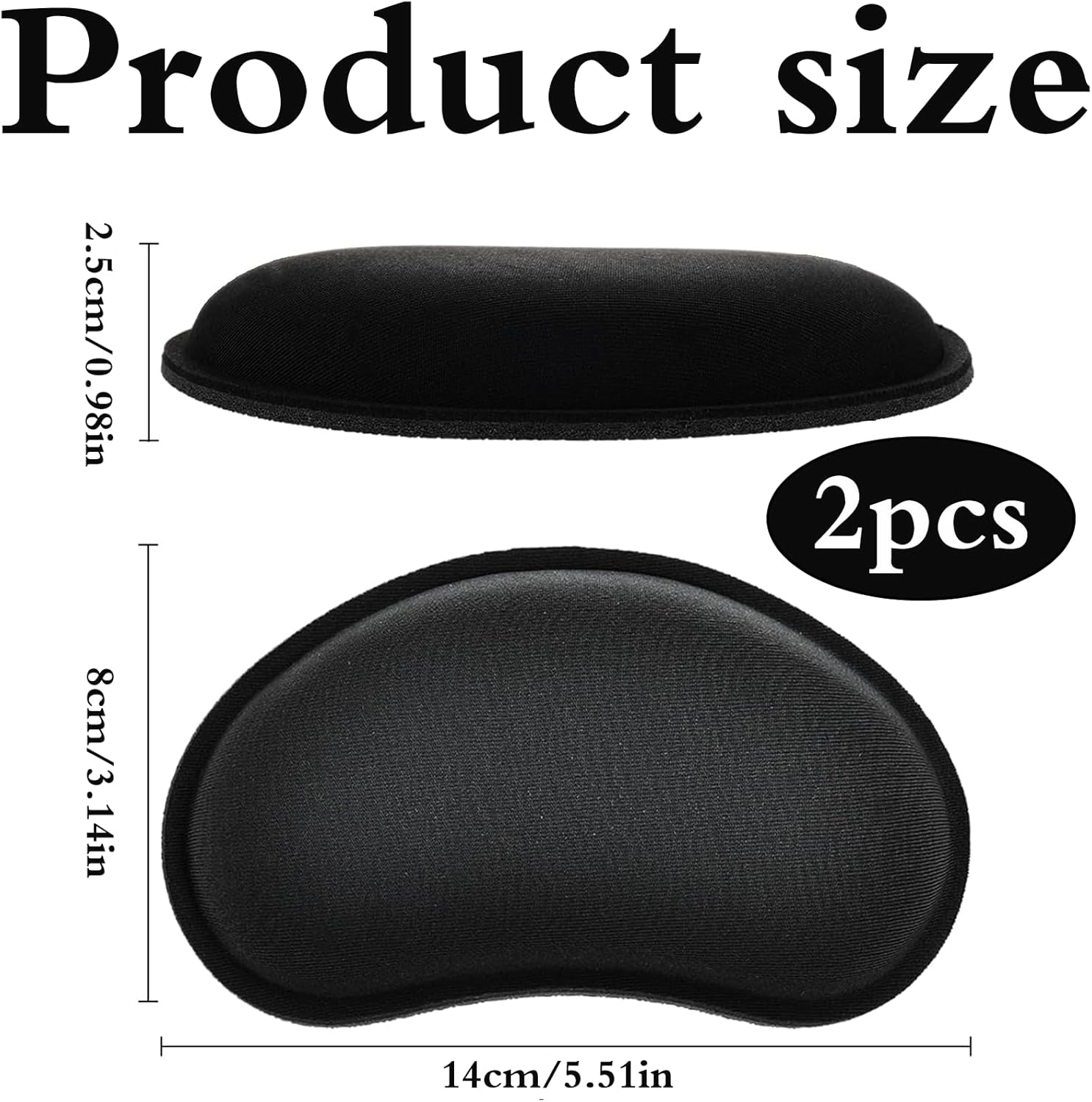 Sada 2 ergonomických podložek pod zápěstí z paměťové pěny