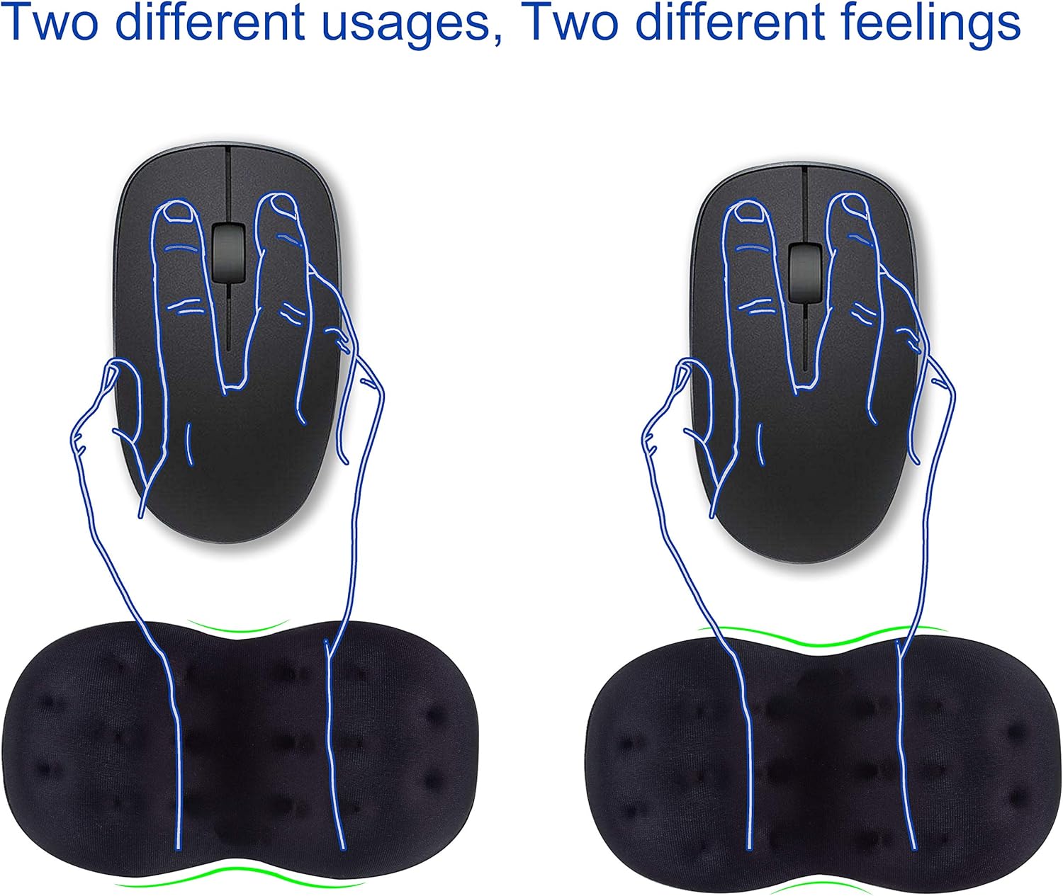 Brila Deluxe - velká ergonomická podložka pod zápěstí  z paměťové pěny