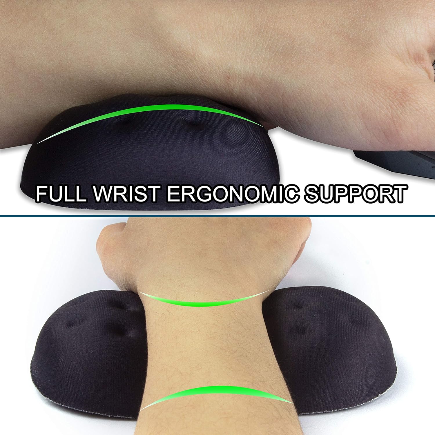 Brila Deluxe - velká ergonomická podložka pod zápěstí  z paměťové pěny