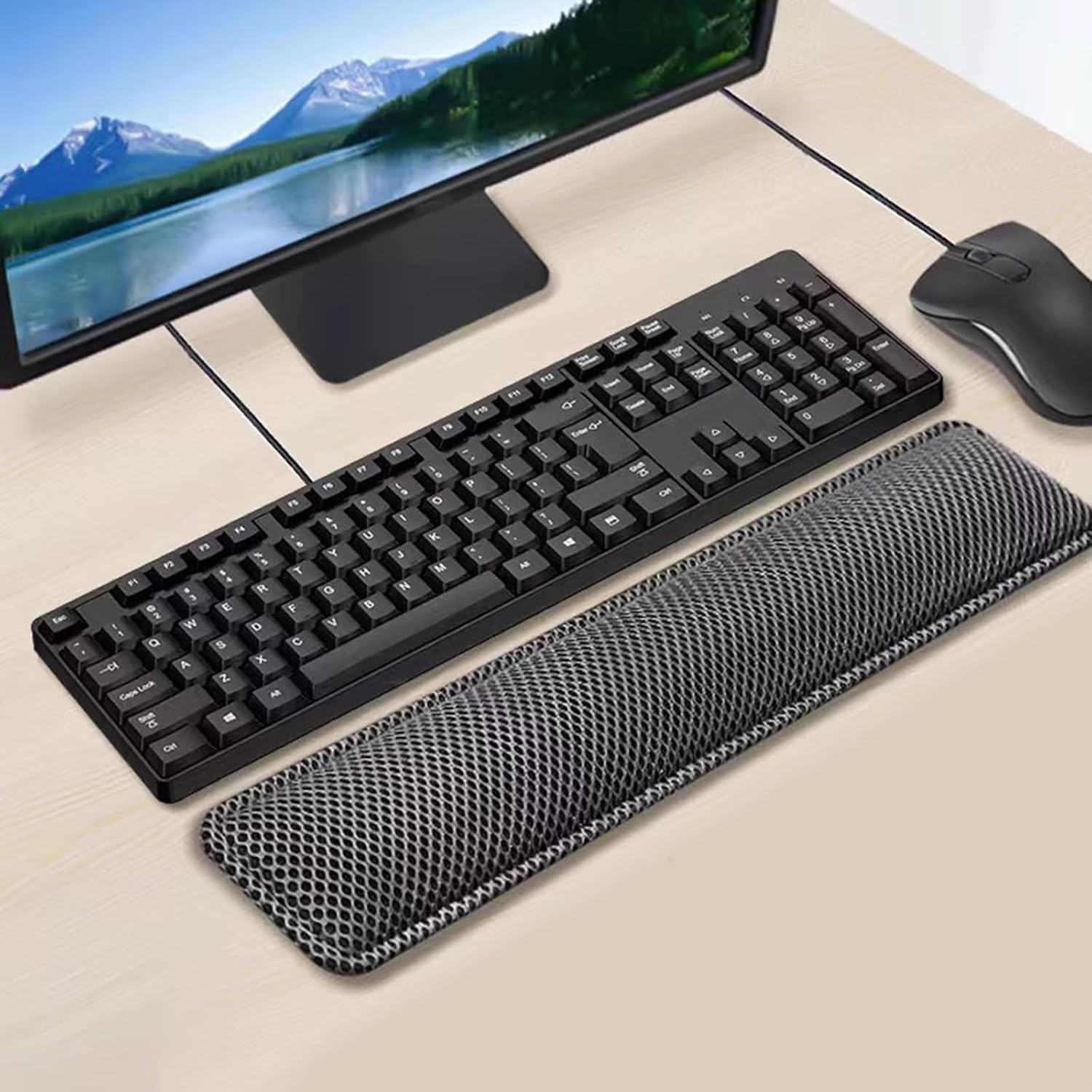 Ergonomická podložka před klávesnici z paměťové pěny