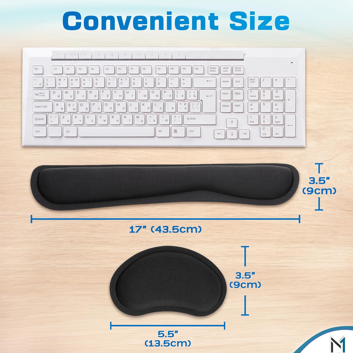 Mata - sada ergonomických gelových podložek před klávesnici a myš