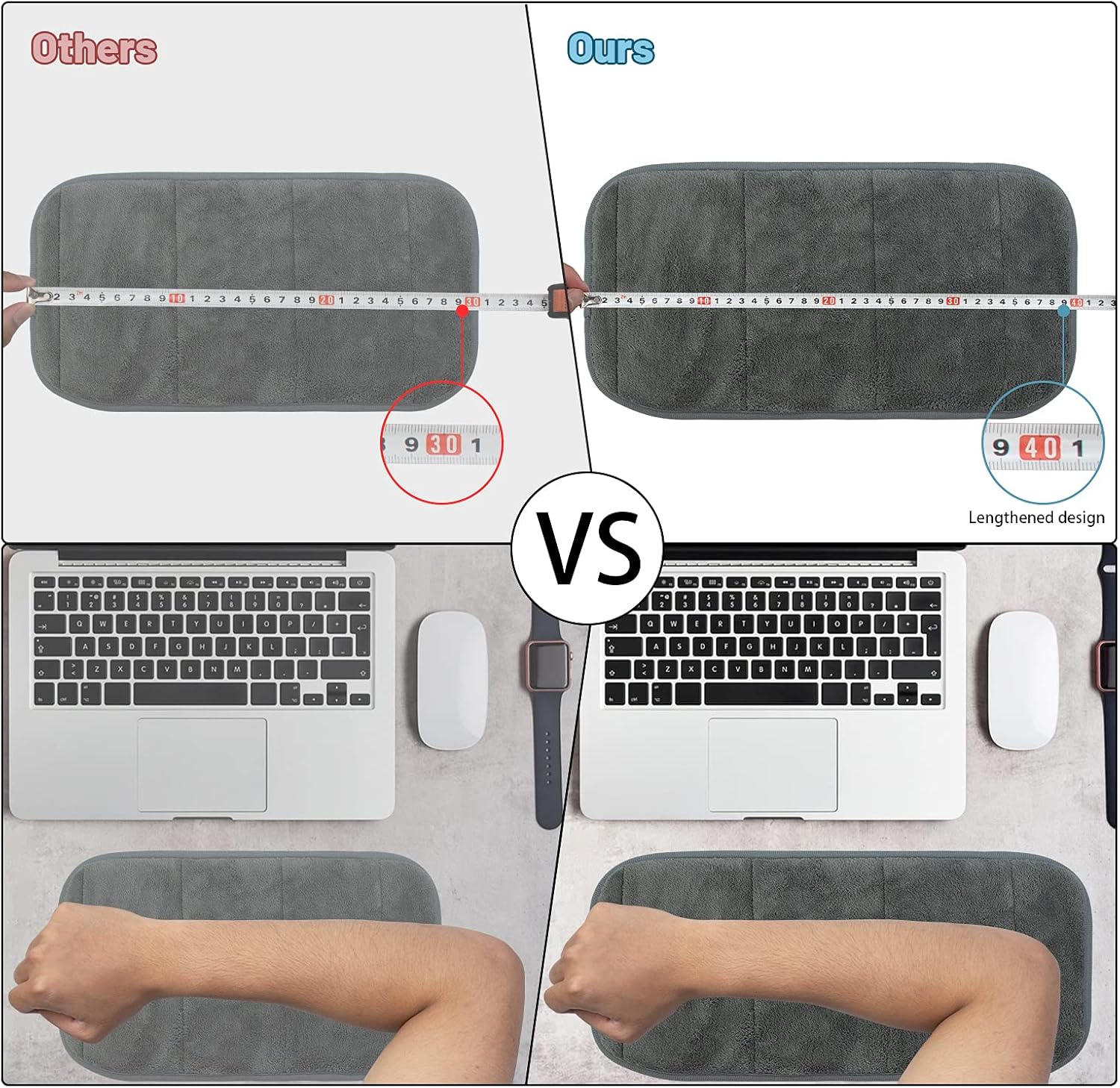 Linya - sada ergonomických podložek pod zápěstí a loket z paměťové pěny
