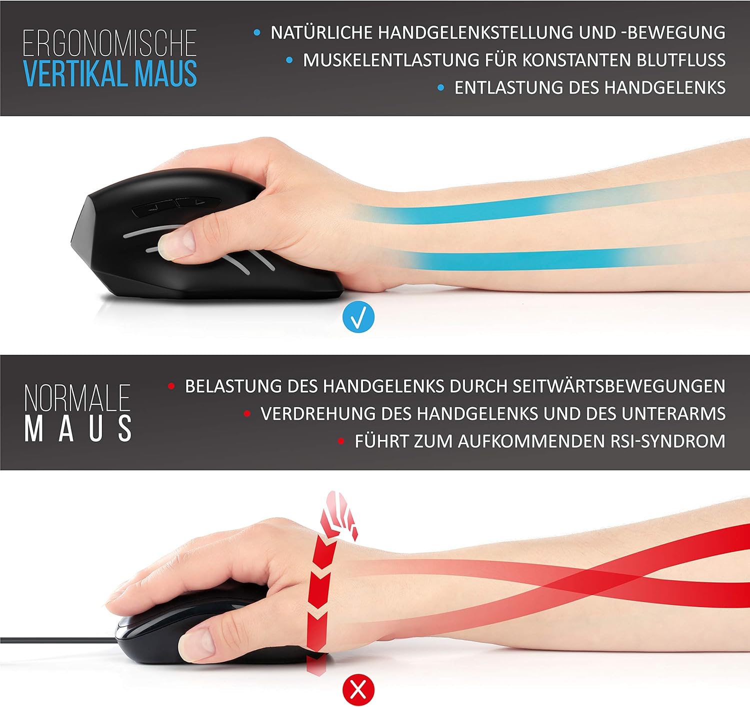 CSL - vertikální ergonomická myš bezdrátová