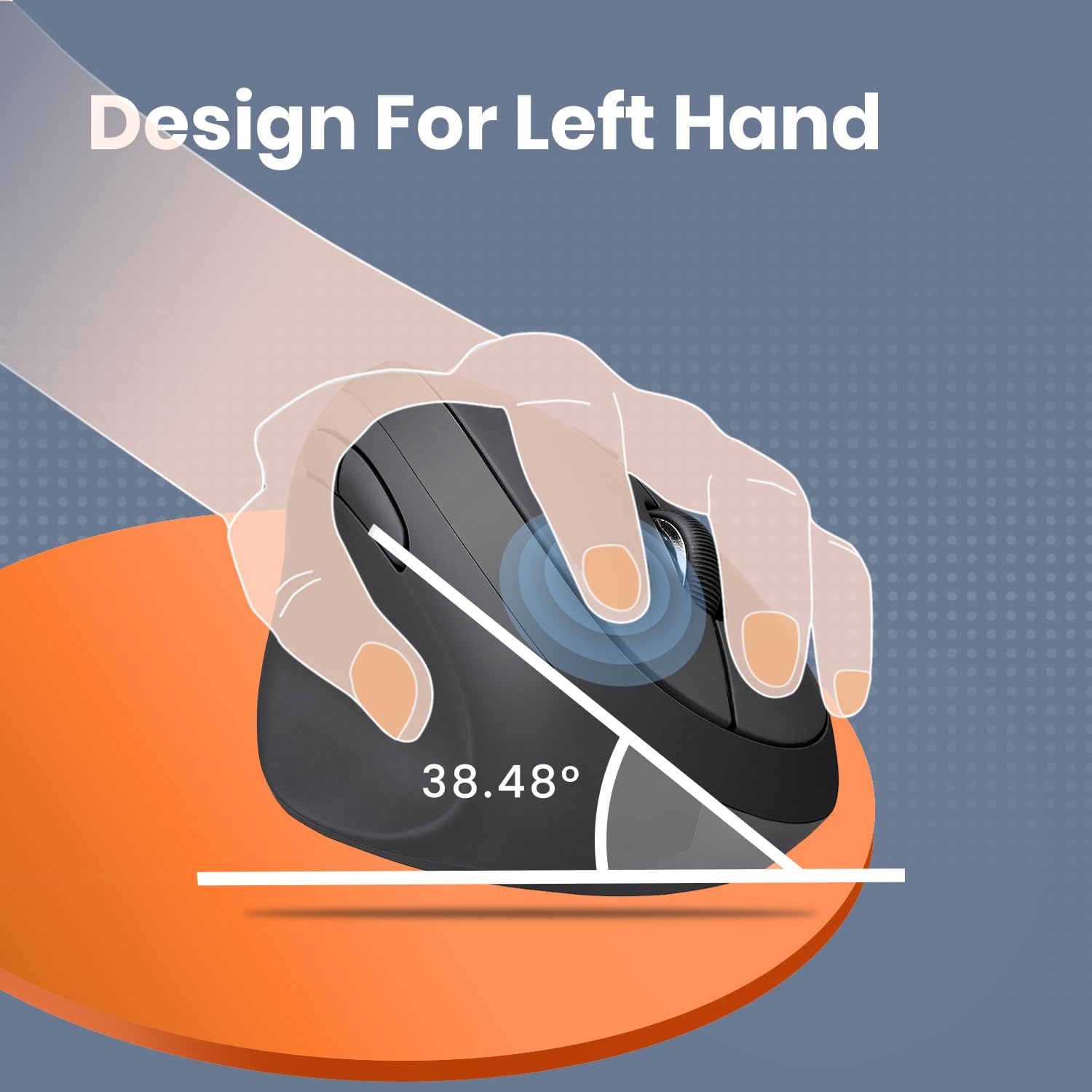 Perixx - ergonomická vertikální myš pro leváky - 3 úrovně DPI (bezdrátová)