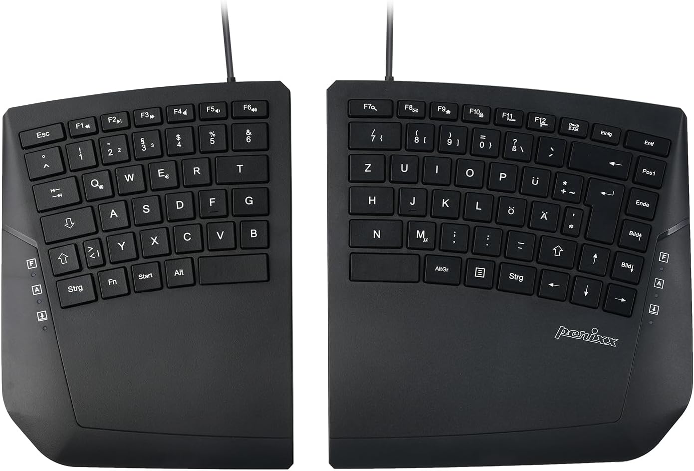 Perixx Periboard - ergonomická split klávesnice s nastavitelným úhlem a USB kabelem