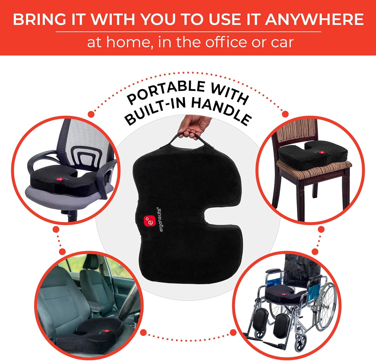Ergonauts - terapeutický podsedák s gelovým zesílením pro zmírnění ischiasu