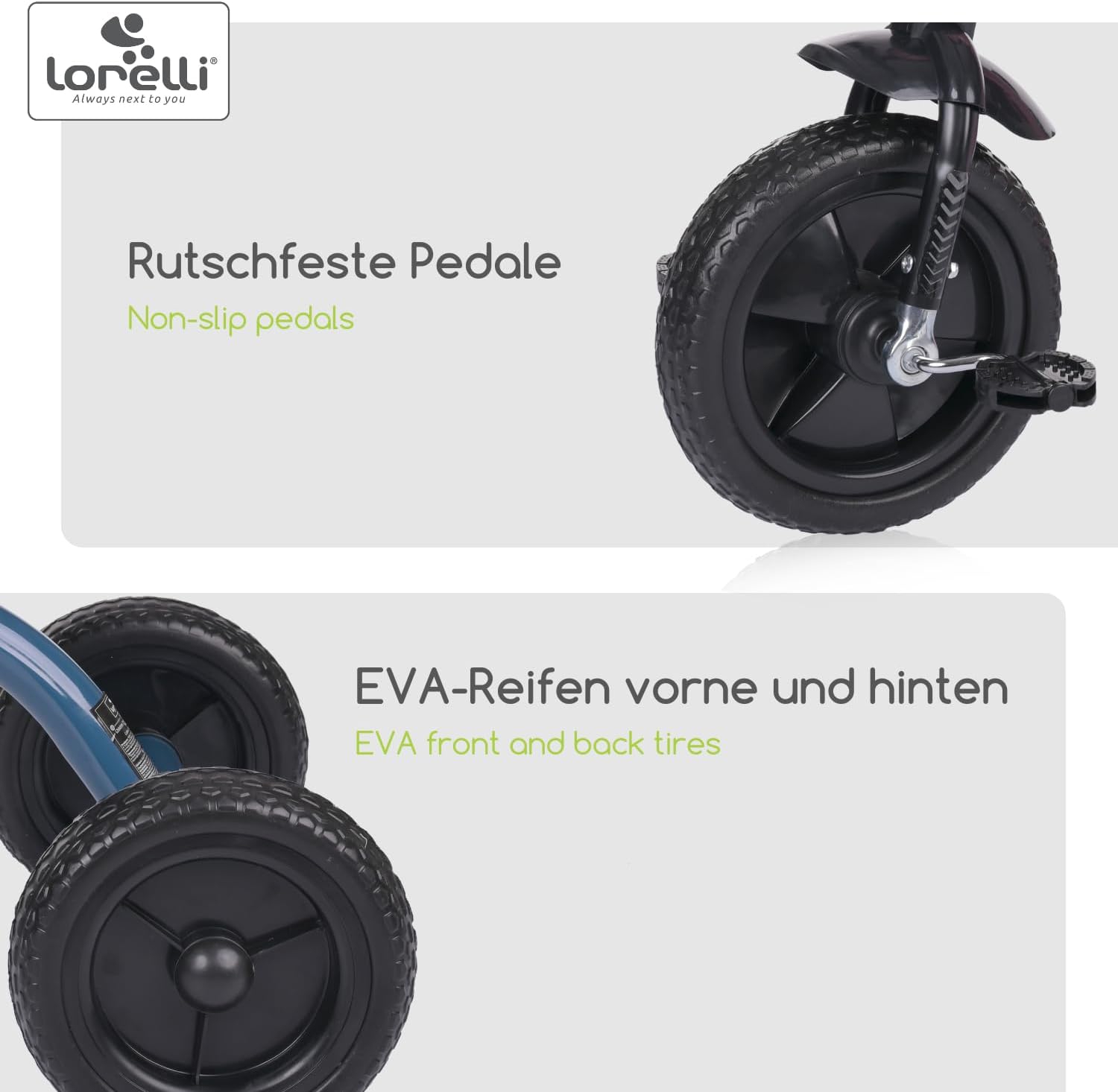 Lori - dětská tříkolka s ergonomickým sedadlem pro předškoláky