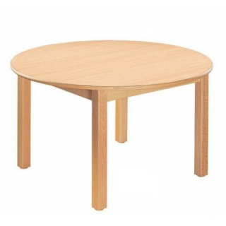 Školní dětský stůl - kulatý, 4 nohy ( prům.100cm ) + plastové kluzáky ( v. 71,76 )