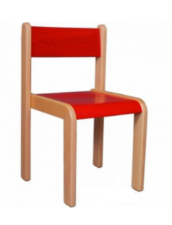 Školní dětská židle polo-mořená červená ( vel. 42,46cm )