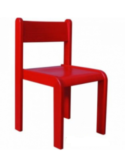 Školní dětská židle celomořená červená ( vel. 26,30,34,38cm )