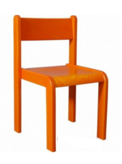 Školní dětská židle celomořená oranžová ( vel.42,46cm )
