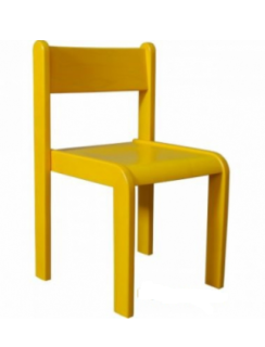Školní dětská židle celomořená žlutá ( vel.42,46cm )
