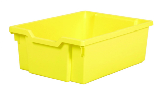 Dětský plastový úložný box zásuvka Double žlutá
