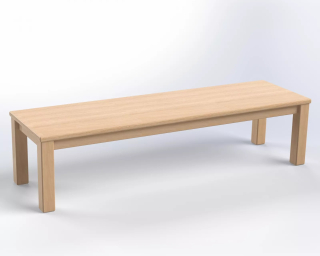 Lavička (prodloužený zadní lub) s umakartovým sedákem výšky 30 cm