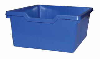 Dětský plastový úložný box zásuvka Double modrá