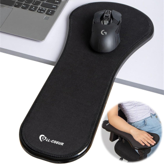 Ellco - 3v1 ergonomická nastavitelná opěrka zápěstí, držák paže myši a loketní opěrka