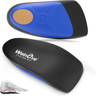 Welnove - ergonomické vložky pro úlevu od bolesti paty pro plantární úlevu fasciitidy, Achillova šlacha - ženy 41-45, muži 42-46