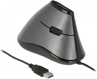 Delock - ergonomická vertikální myš s USB kabelem - prevence proti RSI syndromu