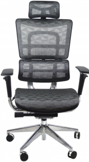 Kancelářská židle ORION JNS-801, černá sítovina W-51, elegantní černá kostra
