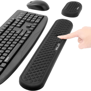 Elzo - sada ergonomických podložek před klávesnici a myš z paměťové pěny