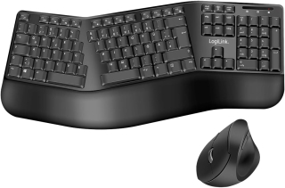 LogiLink - ergonomická sada myši a bezdrátové klávesnice s podložkou zápěstí